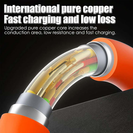 4-in-1 Digital Display USB Type-C PD 100W Fast Charging Cable for iPhone & Android
