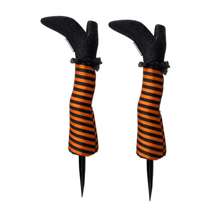 1‑Piece Halloween Witch Leg Prosthetic Ornament, Outdoor Yard Party Decor Prop