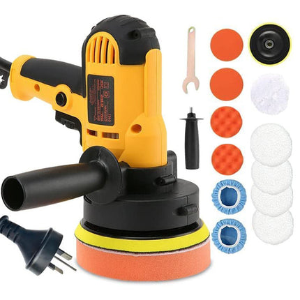 Car Polisher Set, 5'' Rotary Car Polisher Buffer Waxing Machine Variable Speed Polish Pad Kit