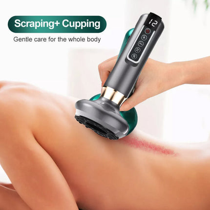 12 levels Electric Cupping Massager Vacuum Suction Cup GuaSha Anti Cellulite USB Charging