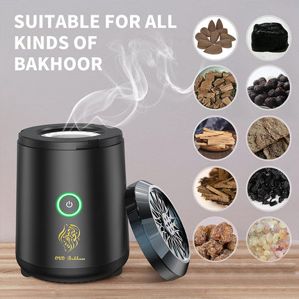 Mini Electric Incense Burner Portable Rechargeable USB Bakhoor Aroma Diffuser for Home Decoration