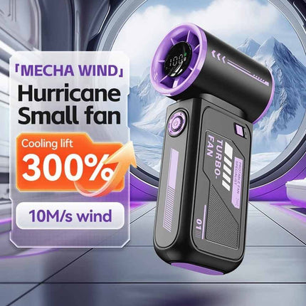 Handheld Turbo Cooling Fan USB Rechargeable 3600mAh Portable Fan Adjustable Airflow