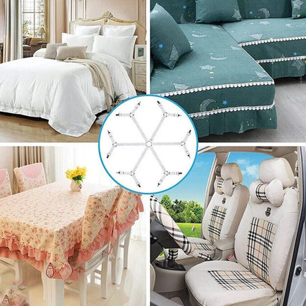 12Clamp Bed Mattress Sheet Clips Holders Fasteners Grippers Straps Suspender Fitted