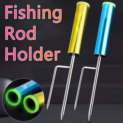 Metal Fishing Rod Holder Utility Pole Ground Stand Support for Lake Beach River