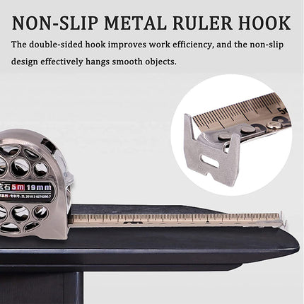 5M × 19mm Stainless Steel Tape Measure, Rust & Dirt Resistant Measuring Tape