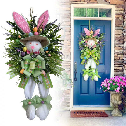 Easter Bunny Rabbit Wreath Decor Front door Party Decor Wedding Decor Spring