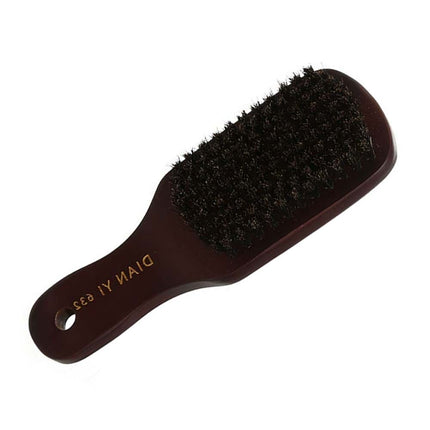 Natural Bristle Paddle Hair Brush, Anti-Static Scalp Massage & Beard Grooming Brush with Dark Wood Handle