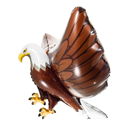 2Pcs Giant 3D Eagle Hawk Foil Balloons, Self Seal, Helium or Air Inflatable for Zoo Theme Birthday Party Decorations