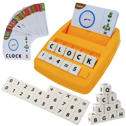 Kids Educational Toys Letter Matching Games Machine with Cards Learning Spelling
