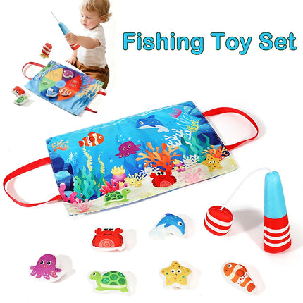 Fabric Fishing Game Toy, Montessori Toddler Play Set for 1–3 Years Old, Christmas Gift