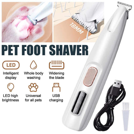 Professional Cordless Pet Clippers - Silent Dog Hair Trimmer & Grooming Shaver Set with Free Replacement Blades