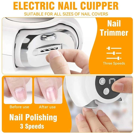Electric Nail Clippers with Nail File Safe Automatic Trimmer, Rechargeable