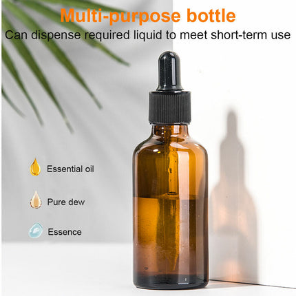 5-100ML Amber Glass Liquid Dropper Reagent Eye Pipette Essential Oils Bottle AU