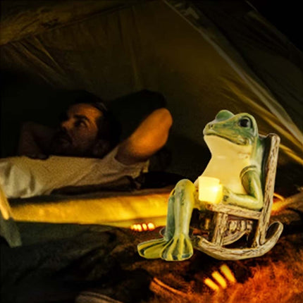 Whimsical Solar LED Frog Ornament Charming Decor for Gardens, Patios & Homes