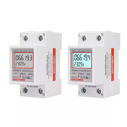 Digital KWH Electric Meter LCD Display 220V 230V Power Meter 50 60Hz for Indoor