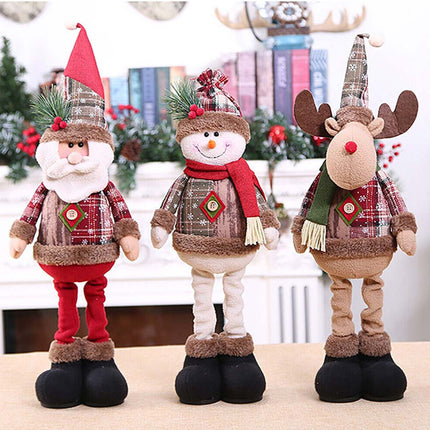 50cm Christmas Doll Santa Claus Snowman Elk Table Ornament Hanging Xmas Party