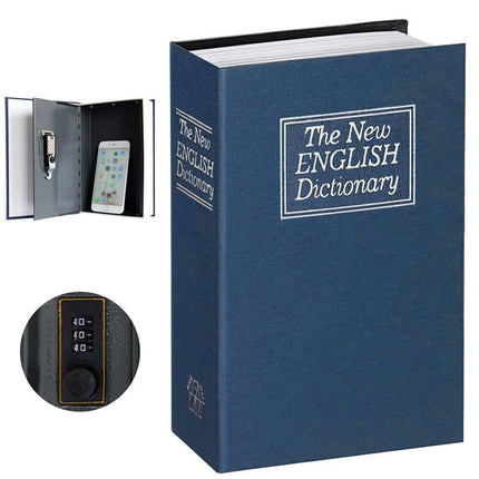 18cm Combination Lock Book Safe Hidden Secret Storage Box