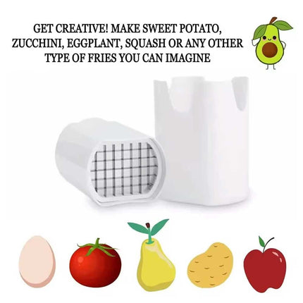Potato Chopper Chipper French Fries Maker Vegetable Cutter Kitchen Tool