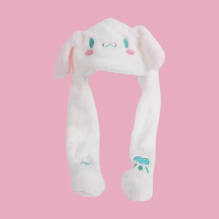 Soft Plush Cap Cute Cinnamoroll Moving UP Ears Hat Cosplay Girl Xmas Gift