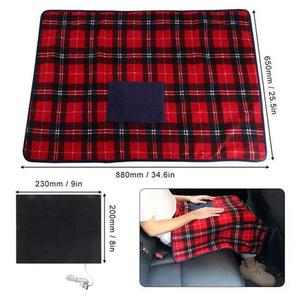 Electric Heated Throw Over Blanket, Warm Washable Fleece, Winter Warming with Switch & Timing Function