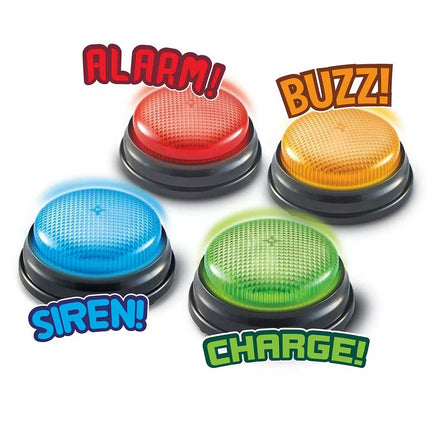 Learning Minds Lights & Sounds Answer Buzzers 4 Pack - For Quiz Games