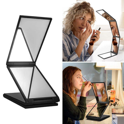 4-Way 360° Mirror for Self Haircut DIY, Adjustable Telescopic Bracket