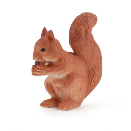 6pcs/Set Woodland Animal Figures – Deer Fox Rabbit Squirrel Ornaments