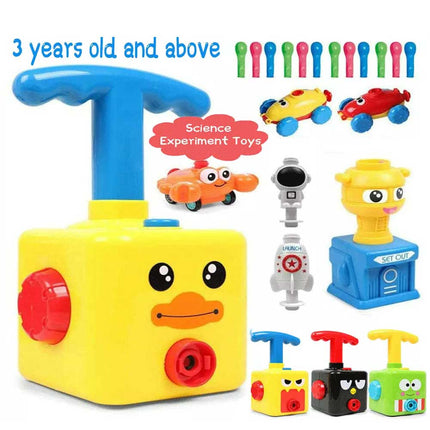 Inertia Balloon Powered Car Balloon Launcher Toy Kid Creative Science Experiment