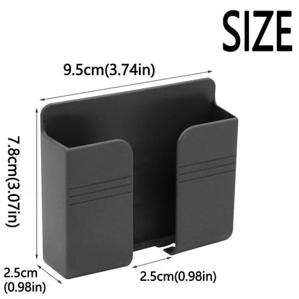 4Pcs Wall Mounted Remote Control Storage Rack Mobile Phone Holder Home Decor