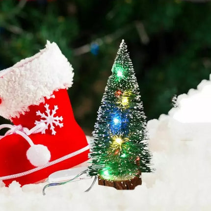2X 30CM Mini Christmas Tree Table Top Desk Led Small Light Xmas Decoration