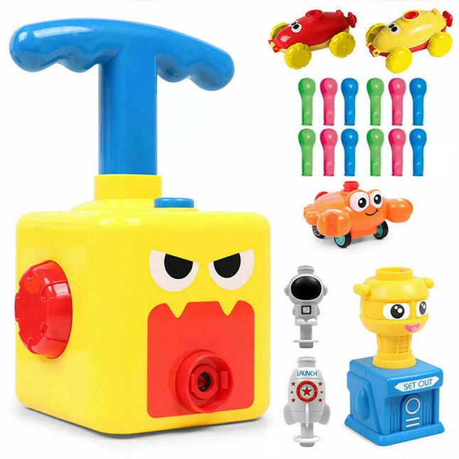 Inertia Balloon Powered Car Balloon Launcher Toy Kid Creative Science Experiment