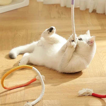 Cat Rope Chew Toy Catnip Plush Interactive Teeth Cleaning Kitten Play Toy