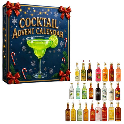 2025 Christmas Cocktail Advent Calendar 24-Day Countdown - 2D Acrylic