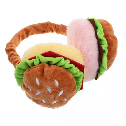 Burger Ear Muffs Piggy Bank for Adults Funny Hamburger Warmer