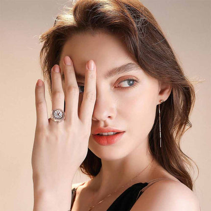 Bling Women Finger Ring Watch Analog Finger Ring Watch Ring Quartz Watch Ring