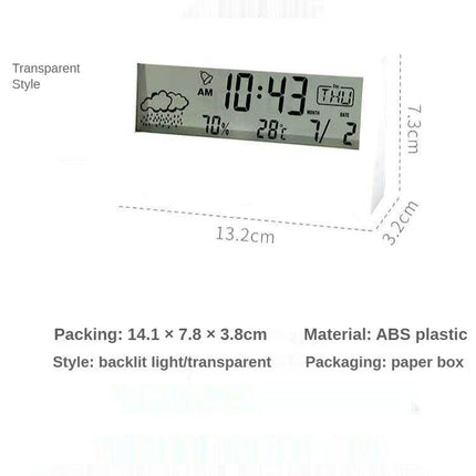 LCD Digital Temperature Humidity Meter Home Hygrometer Alarm Clock Thermometer