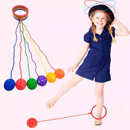 3pcs Random Colors  Kids Ankle Skip Outdoor Garden Game Fun Bouncing Ball
