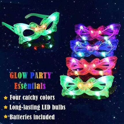 6X Random LED Light Up Sunglasses Glow in The Dark Party Supplies LED Glasses