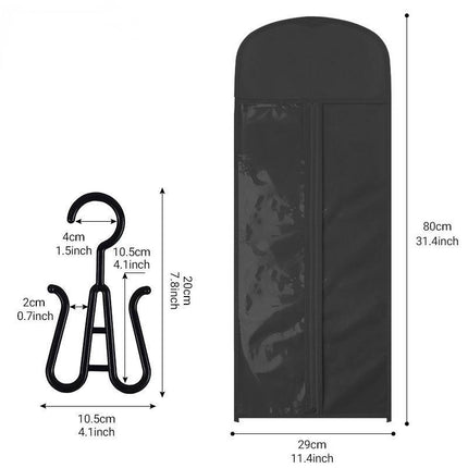 Hair Extension Storage Bag With Hanger Dust Proof Non Woven Wig Bag With Hanger
