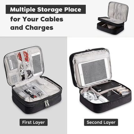 Travel Cable Organizer Bag Electronic Accessories USB Drive Storage Case Charger