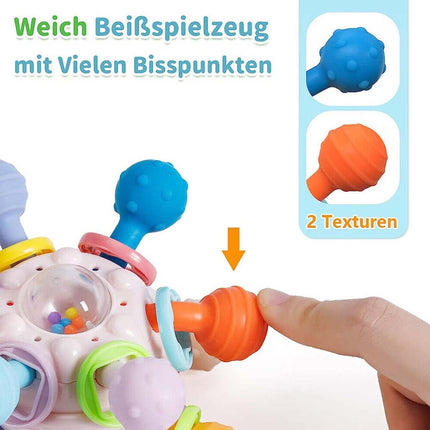 Kids Rattles Handbells Frog Hand Catch Ball Newborn Baby Toys Education Toys