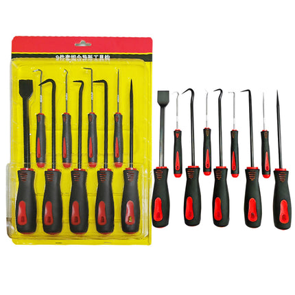9-Piece Scraper Hook and Pick Tool Set – O-Ring, Seal and Gasket Removal Kit with Mini Hooks and Picks