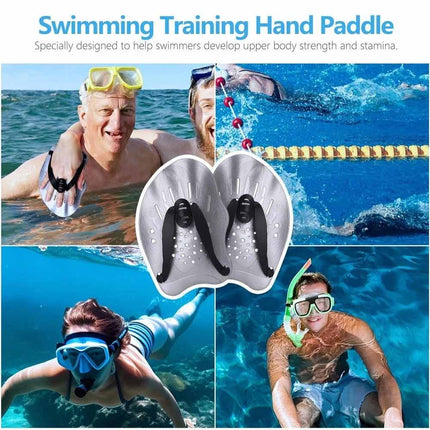 Adjustable Swim Hand Paddles for Adults & Juniors, Swim‑Training Resistance Paddles for Beginner to Pro Swimmers