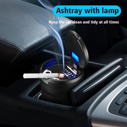 Auto Car Ashtray Cigarette Cup Ash Holder LED Lid Self Extinguishing Ash Tray
