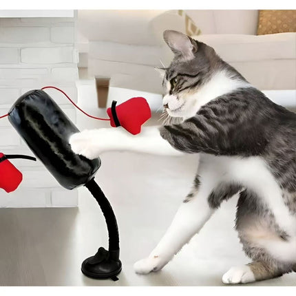 Interactive Spring Cat Punching Toy for Solo Play & Daily Exercise