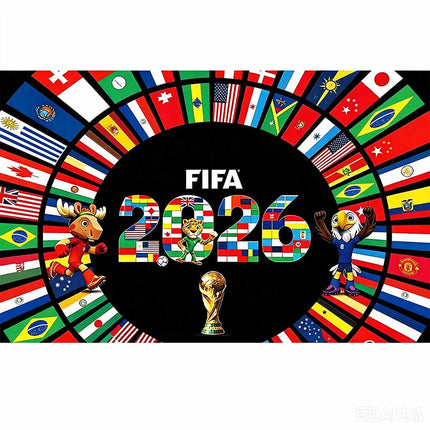 Football National Flag Wall Tapestry, Fan Party Decor Hanging Cloth 180x110CM
