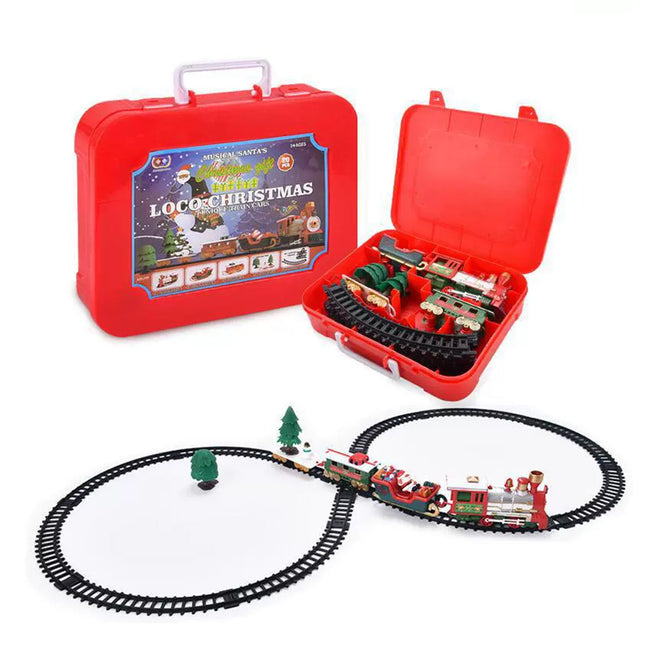 Christmas Tree Train Set - Musical Track with Lights & Santa Decor