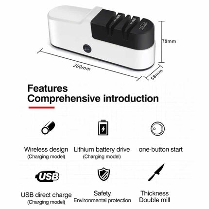 Electric Knife Sharpener Professional Kitchen Scissor Knife Sharpening Tool