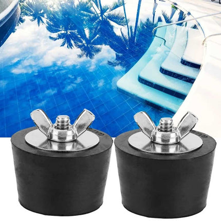 2pcs Pool Winterizing Plug 38mm/1.5inch Winter Rubber Plug Stainless Steel Bolts