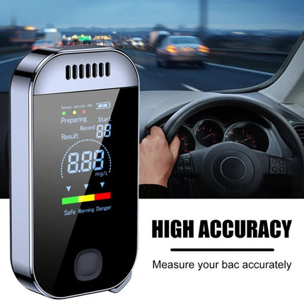 Police Professional LCD Digital Breath-Alcohol Tester Breathalyser Self Analyzer